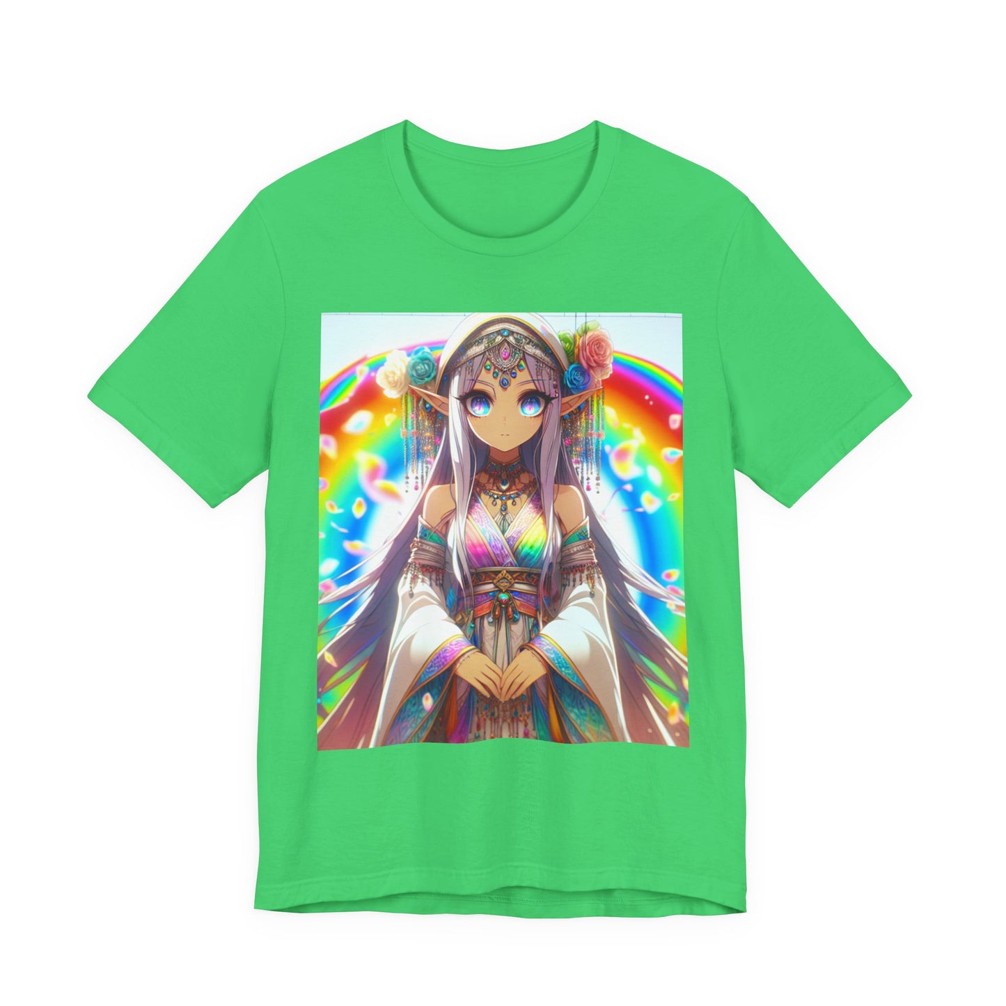 Bohemian Rainbow Tee, Unisex Short Sleeve T-Shirt, Festival Apparel, Anime Lover Gift, Summer Vibes, Colorful Graphic Tee