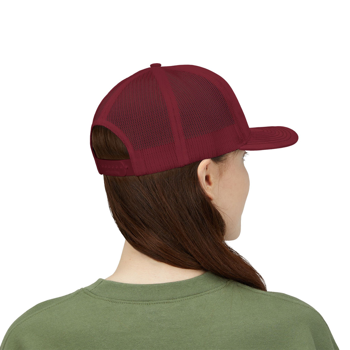 LB Green and White Snapback Trucker Cap