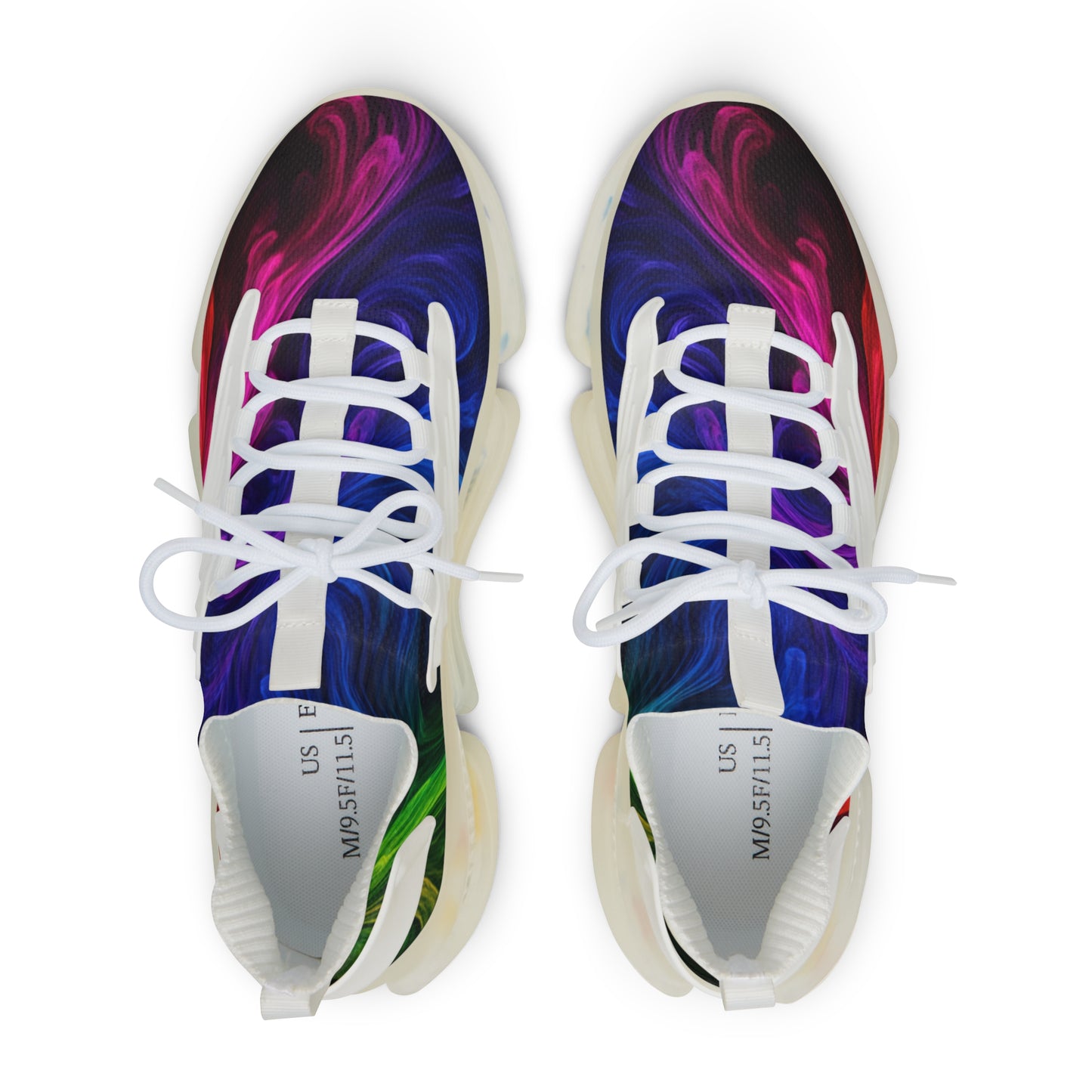 Vibrant Artistic Sneakers for Bold Style, Lightweight Mesh Athletic Shoes, Colorful Running Trainers, Unique Casual Sneakers, Gift for Him