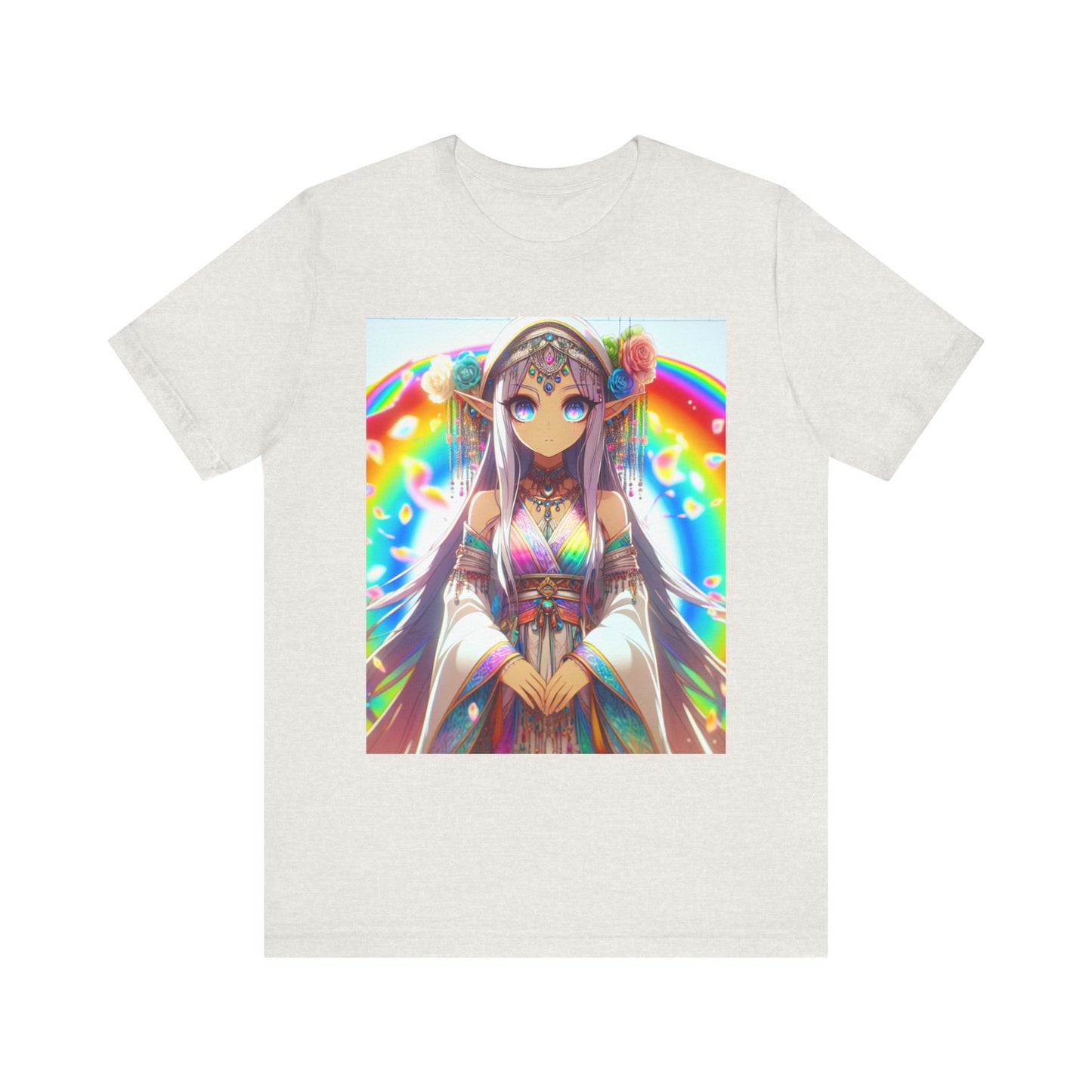 Bohemian Rainbow Tee, Unisex Short Sleeve T-Shirt, Festival Apparel, Anime Lover Gift, Summer Vibes, Colorful Graphic Tee