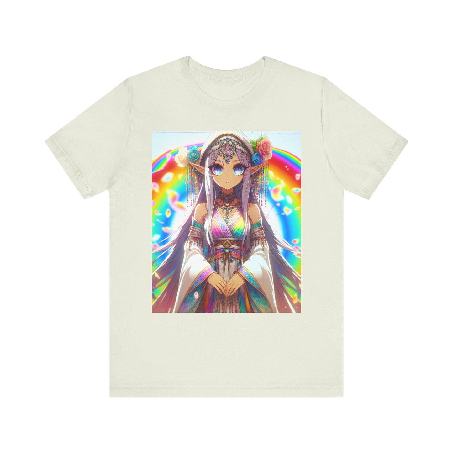 Bohemian Rainbow Tee, Unisex Short Sleeve T-Shirt, Festival Apparel, Anime Lover Gift, Summer Vibes, Colorful Graphic Tee