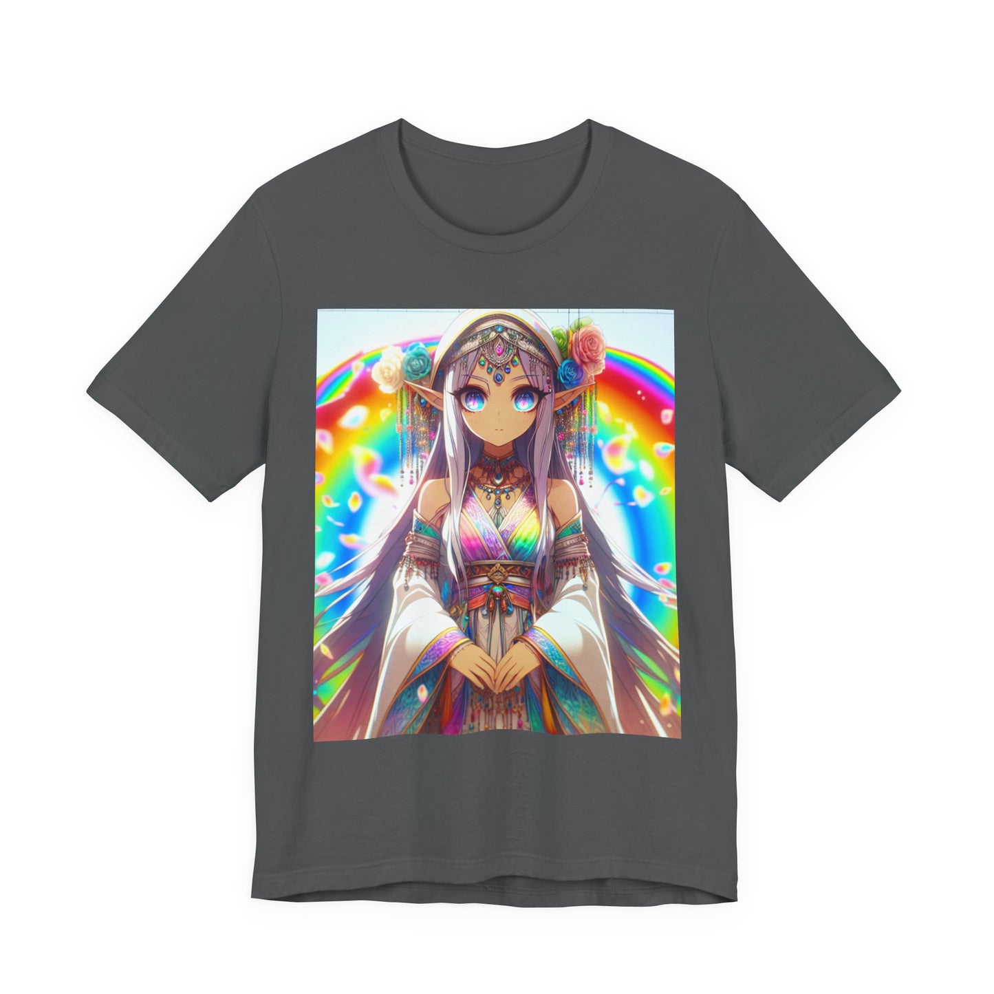 Bohemian Rainbow Tee, Unisex Short Sleeve T-Shirt, Festival Apparel, Anime Lover Gift, Summer Vibes, Colorful Graphic Tee