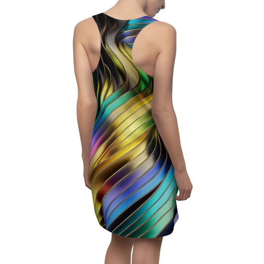 Colorful Abstract Racerback Dress - Perfect for Summer Celebrations
