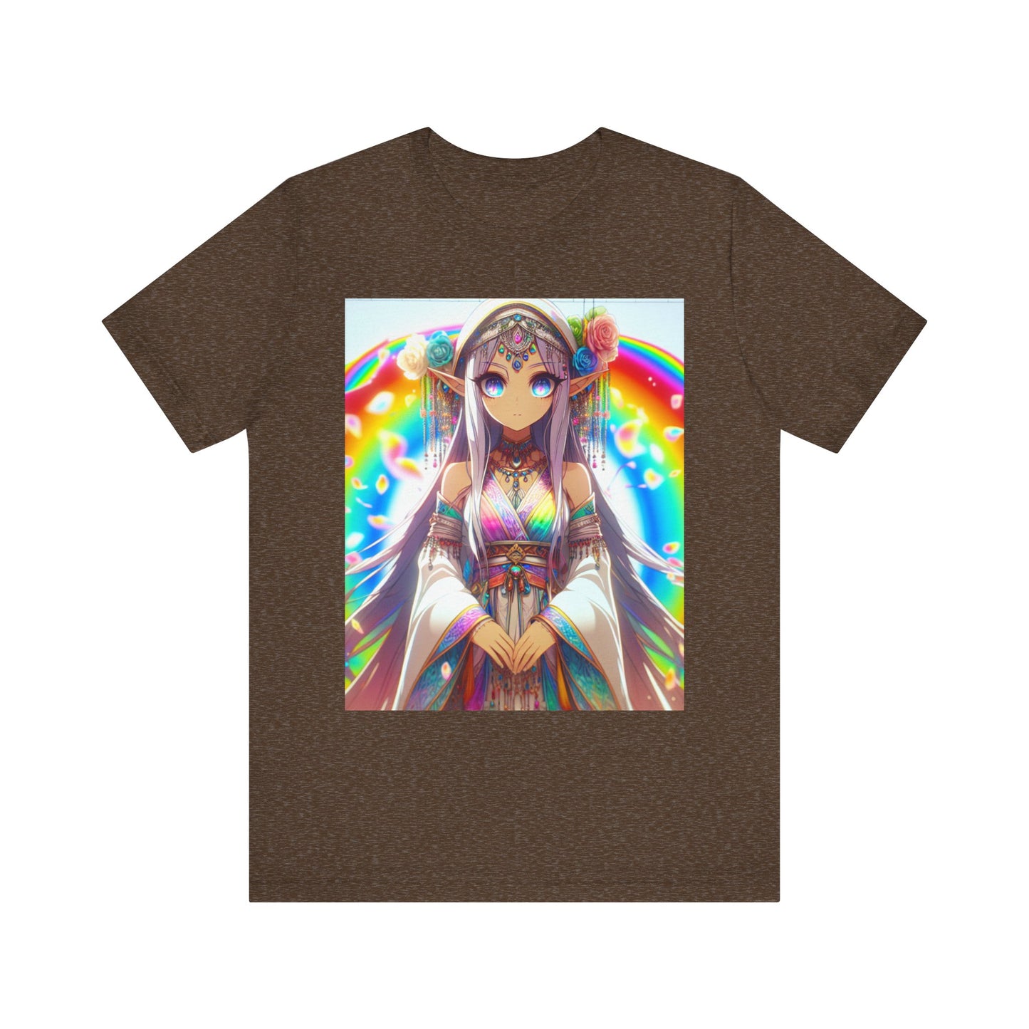 Bohemian Rainbow Tee, Unisex Short Sleeve T-Shirt, Festival Apparel, Anime Lover Gift, Summer Vibes, Colorful Graphic Tee