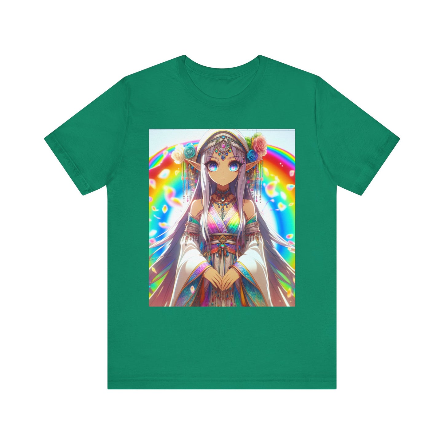 Bohemian Rainbow Tee, Unisex Short Sleeve T-Shirt, Festival Apparel, Anime Lover Gift, Summer Vibes, Colorful Graphic Tee