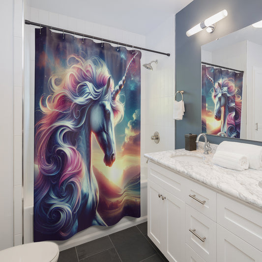 Fantasy Einhorn Duschvorhang