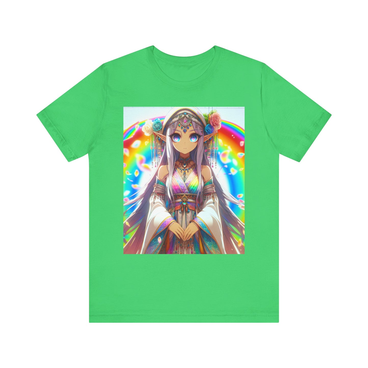 Bohemian Rainbow Tee, Unisex Short Sleeve T-Shirt, Festival Apparel, Anime Lover Gift, Summer Vibes, Colorful Graphic Tee