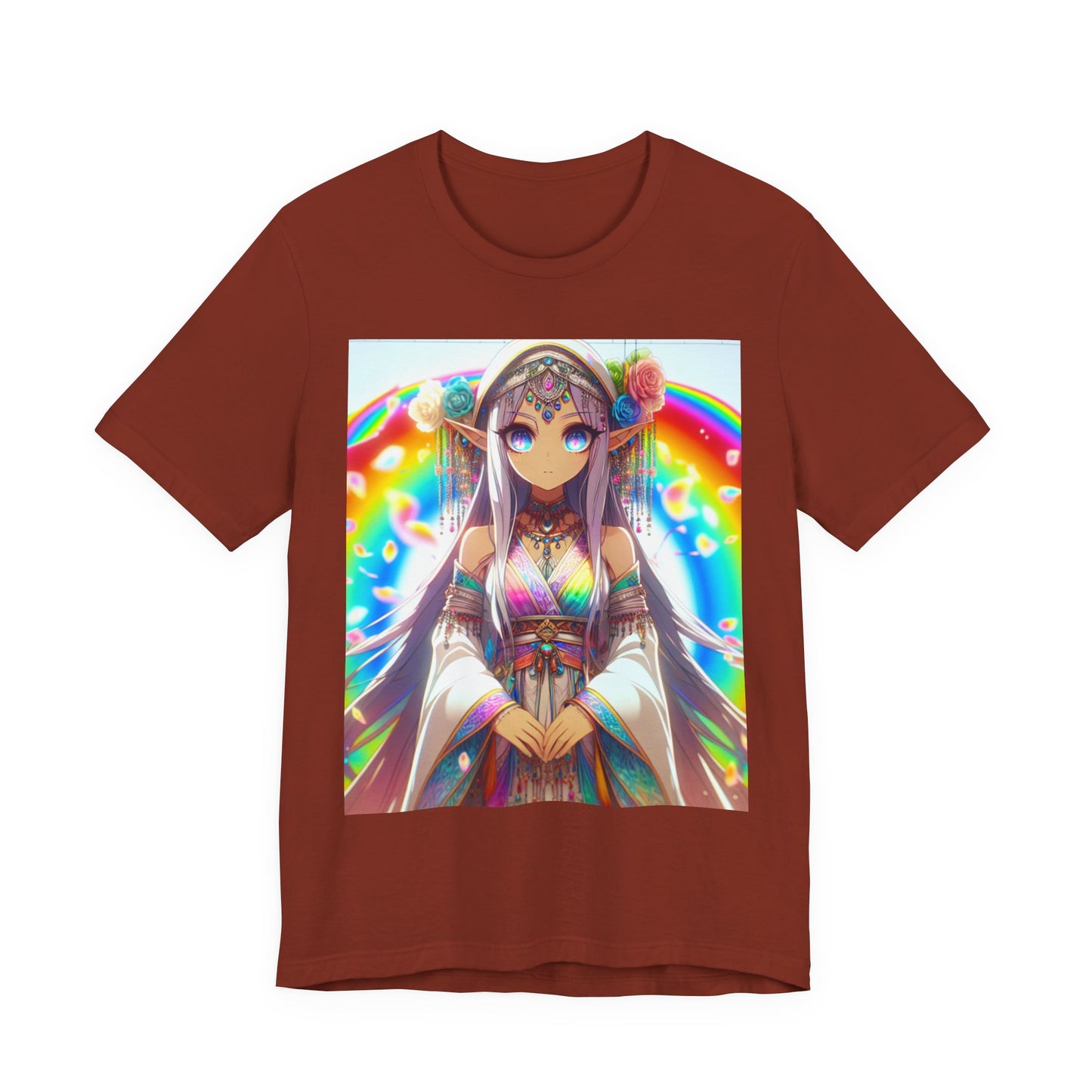 Bohemian Rainbow Tee, Unisex Short Sleeve T-Shirt, Festival Apparel, Anime Lover Gift, Summer Vibes, Colorful Graphic Tee