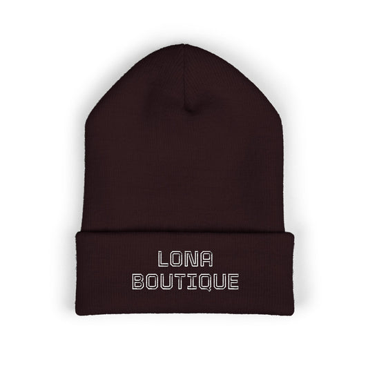 Love Yourself – Bestickte Unisex-Beanie mit Umschlag