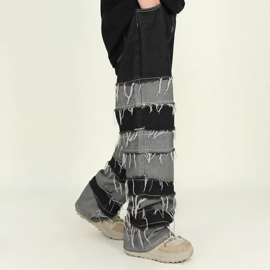 Patchwork Jeans Herren – American Style Gradient Hose