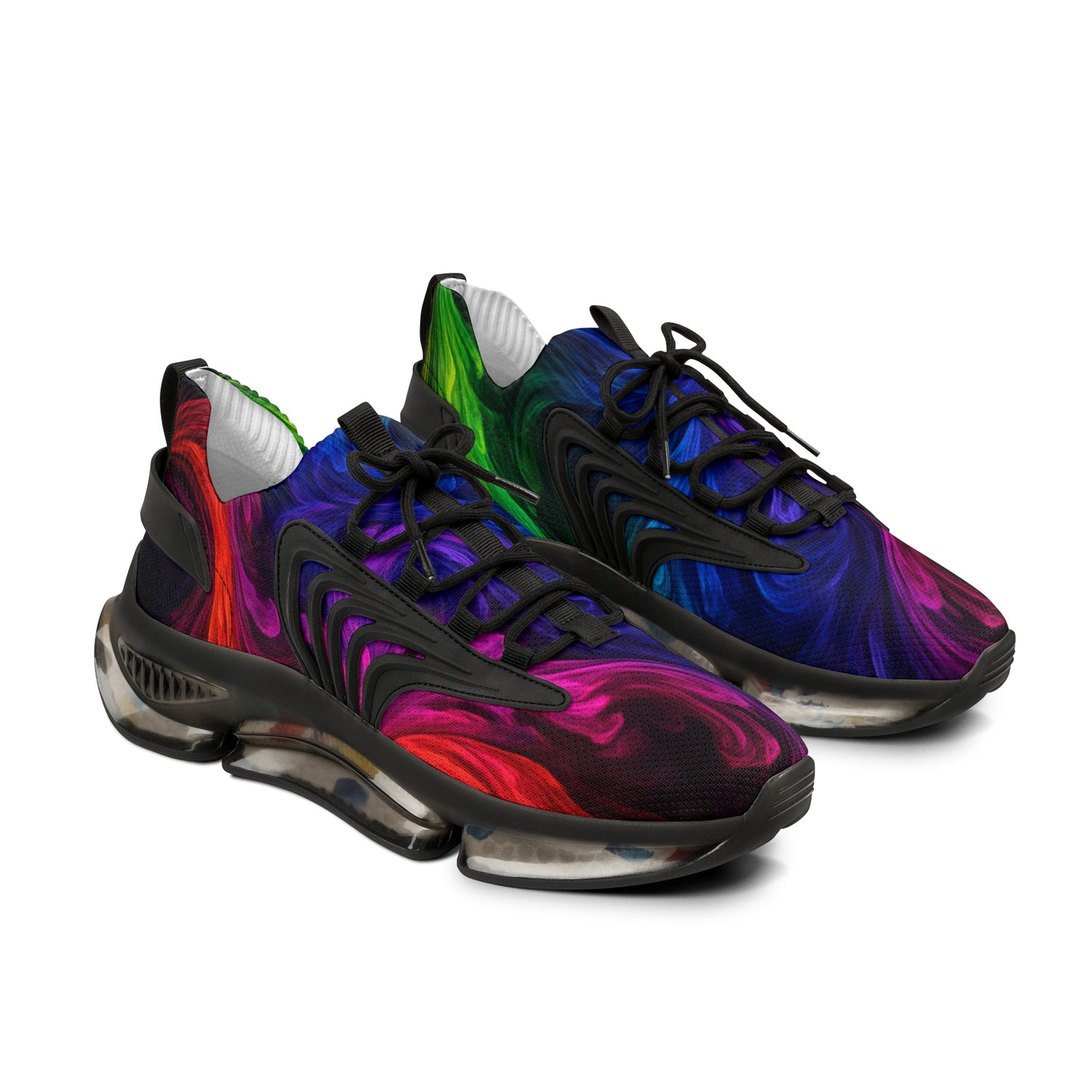Vibrant Artistic Sneakers for Bold Style, Lightweight Mesh Athletic Shoes, Colorful Running Trainers, Unique Casual Sneakers, Gift for Him