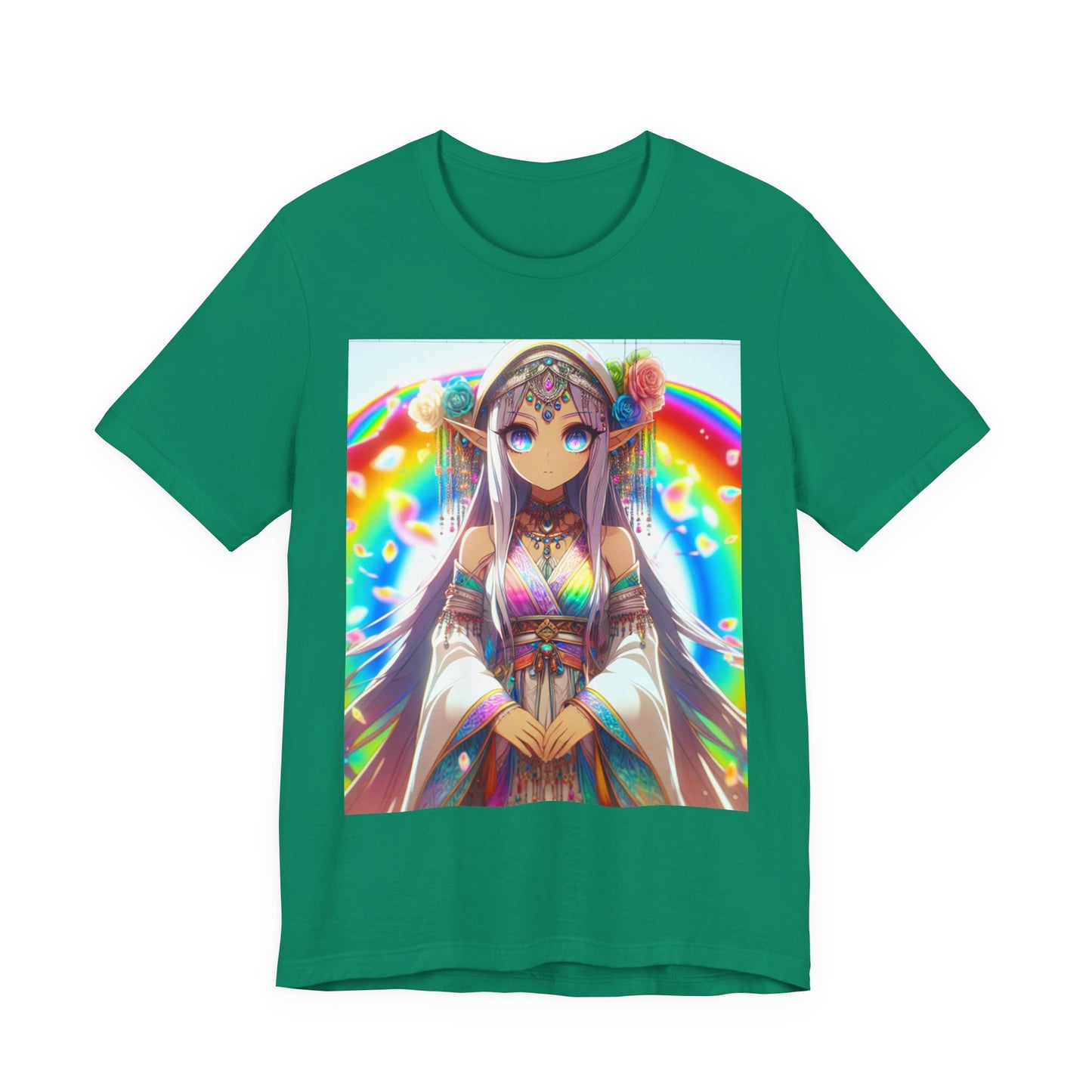 Bohemian Rainbow Tee, Unisex Short Sleeve T-Shirt, Festival Apparel, Anime Lover Gift, Summer Vibes, Colorful Graphic Tee