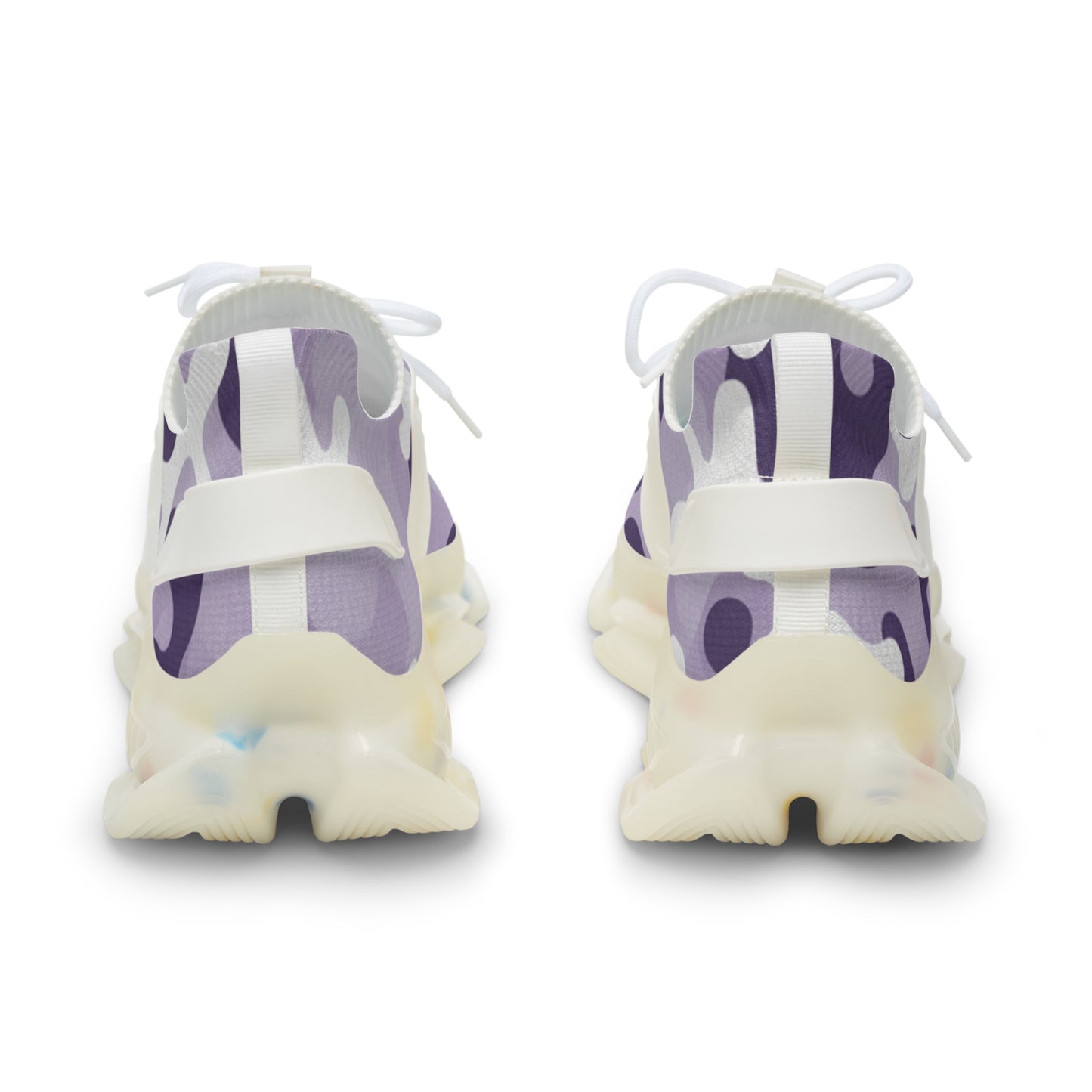 Purple Camo Mesh Sneakers — Men's Lightweight Athletic Shoes