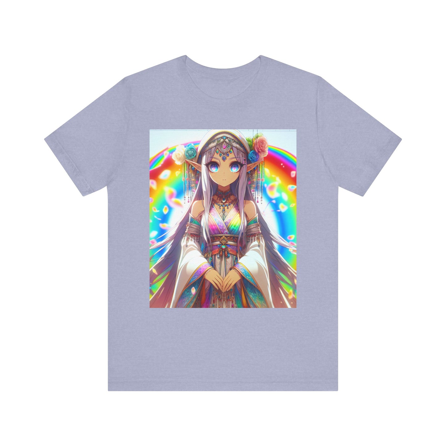 Bohemian Rainbow Tee, Unisex Short Sleeve T-Shirt, Festival Apparel, Anime Lover Gift, Summer Vibes, Colorful Graphic Tee