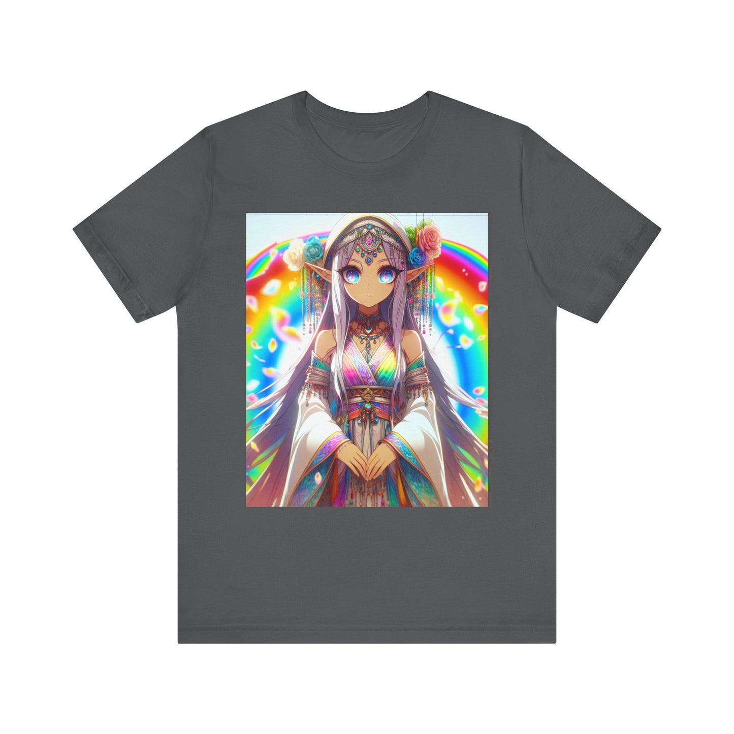 Bohemian Rainbow Tee, Unisex Short Sleeve T-Shirt, Festival Apparel, Anime Lover Gift, Summer Vibes, Colorful Graphic Tee
