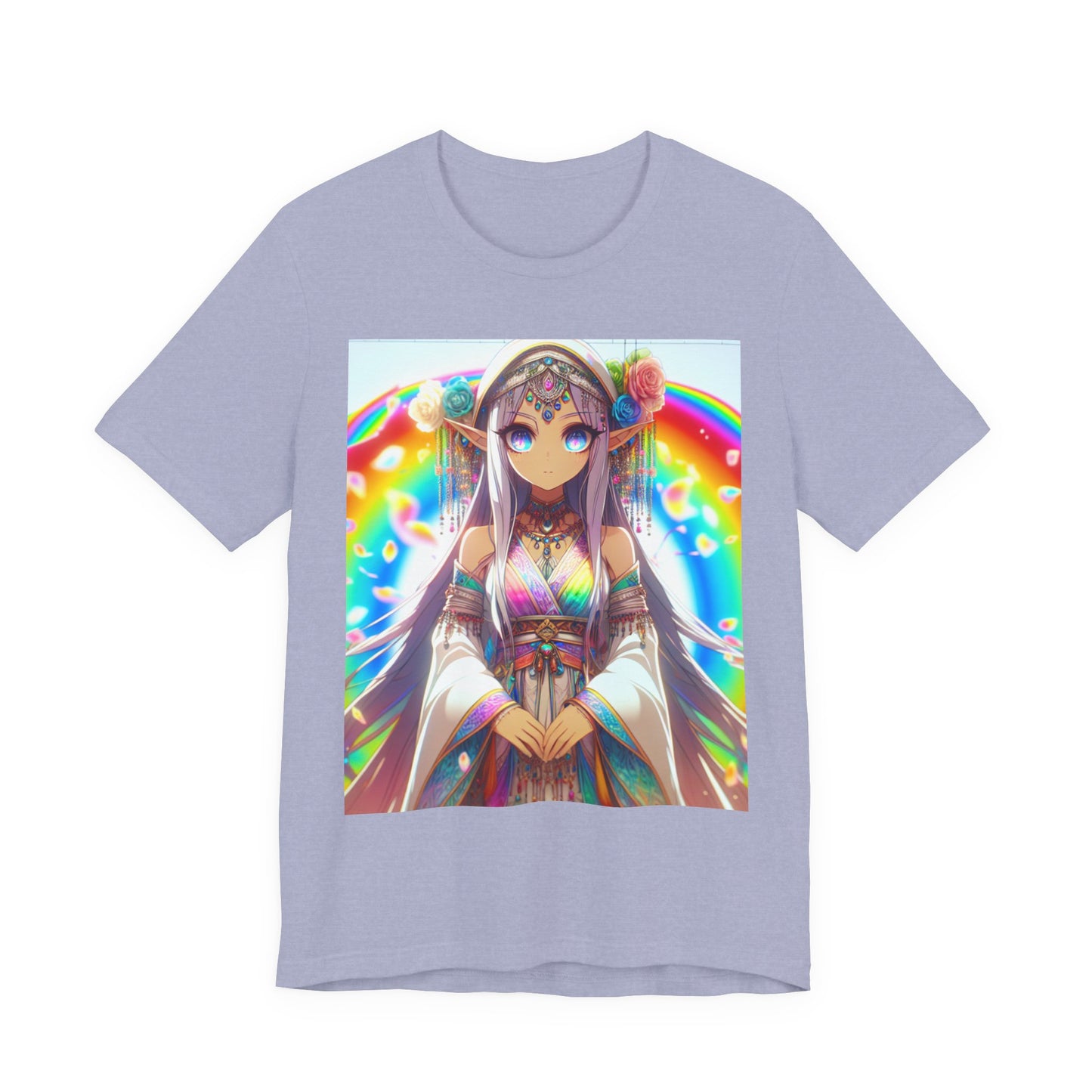 Bohemian Rainbow Tee, Unisex Short Sleeve T-Shirt, Festival Apparel, Anime Lover Gift, Summer Vibes, Colorful Graphic Tee