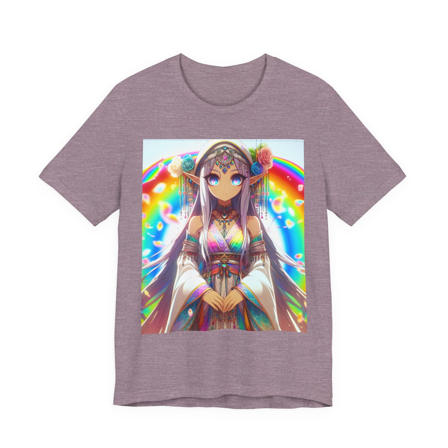 Bohemian Rainbow Tee, Unisex Short Sleeve T-Shirt, Festival Apparel, Anime Lover Gift, Summer Vibes, Colorful Graphic Tee