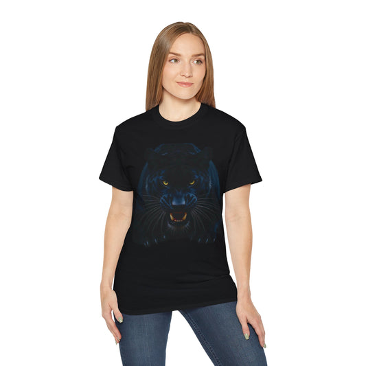 Panther Face T-Shirt — Fierce Black Panther Graphic Tee