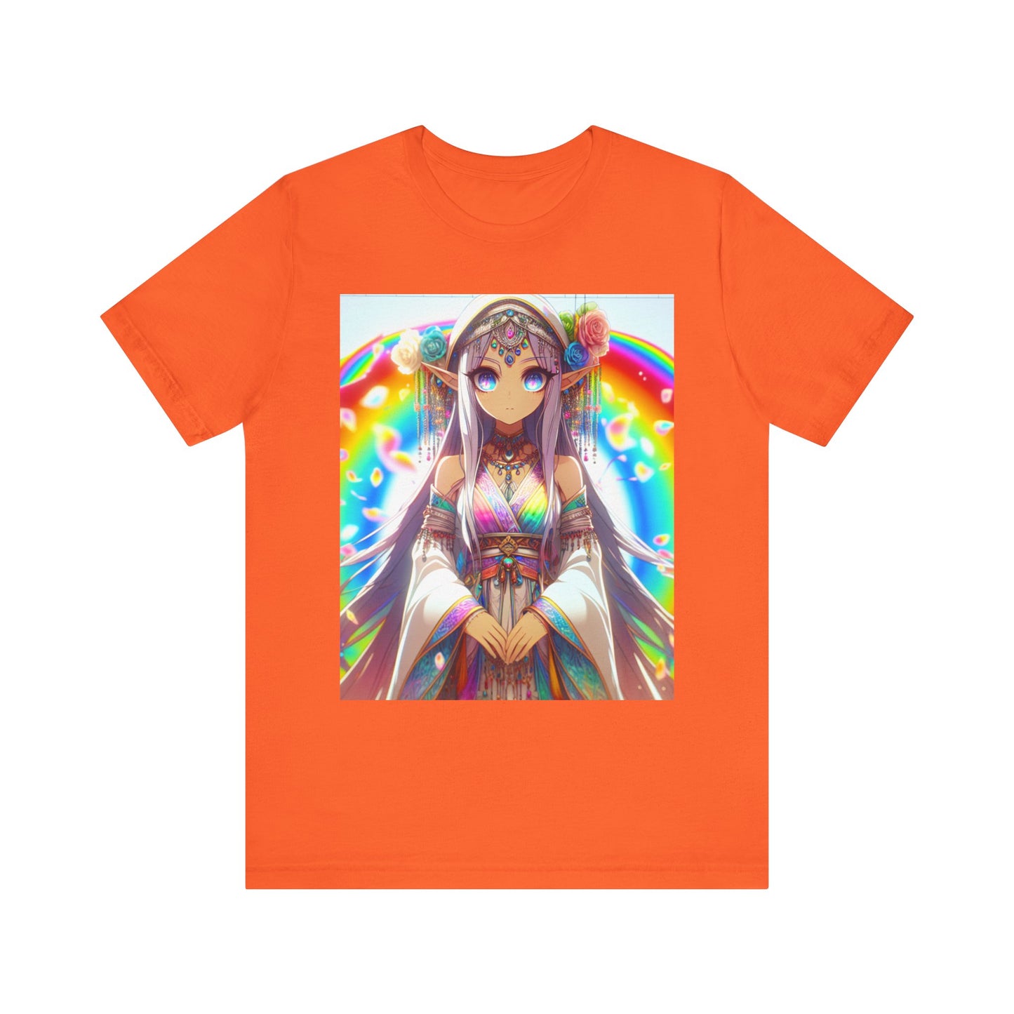 Bohemian Rainbow Tee, Unisex Short Sleeve T-Shirt, Festival Apparel, Anime Lover Gift, Summer Vibes, Colorful Graphic Tee