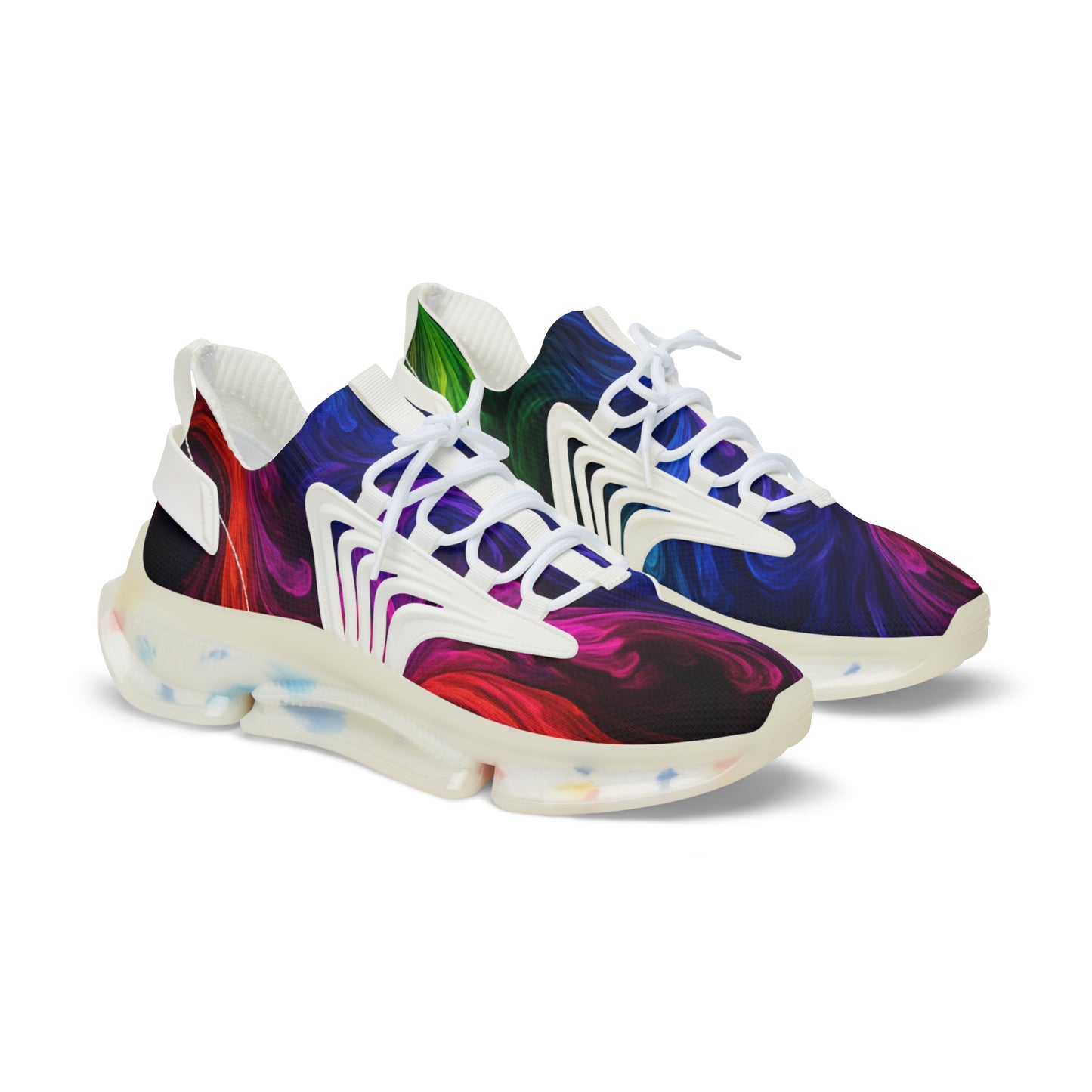 Vibrant Artistic Sneakers for Bold Style, Lightweight Mesh Athletic Shoes, Colorful Running Trainers, Unique Casual Sneakers, Gift for Him