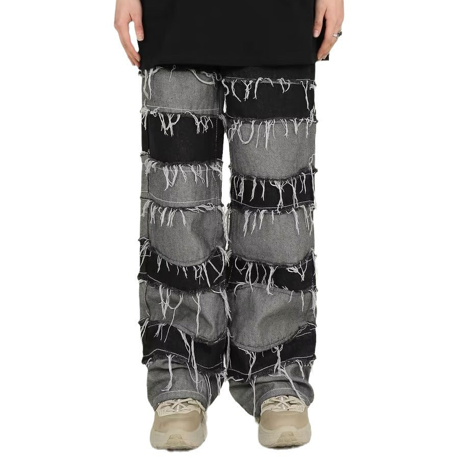Patchwork Jeans Herren – American Style Gradient Hose
