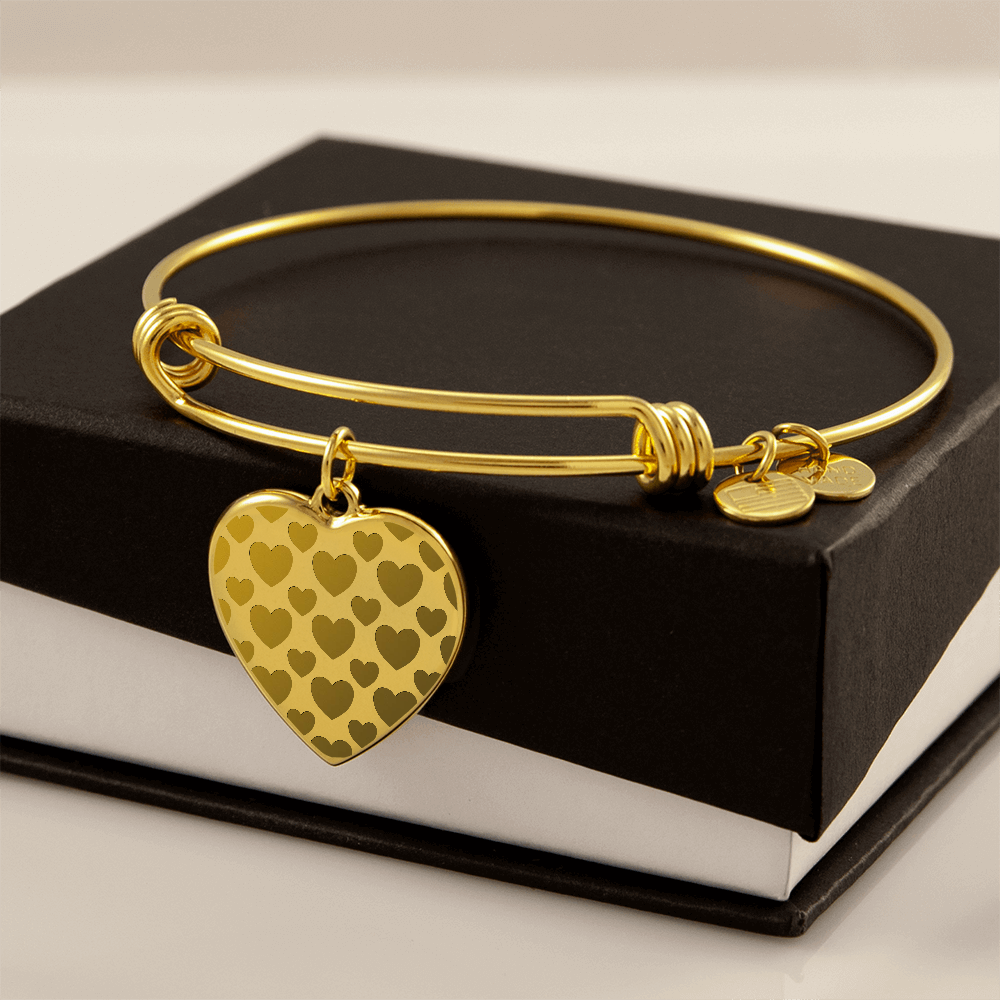 Luxus-Herzarmreif mit Gravur