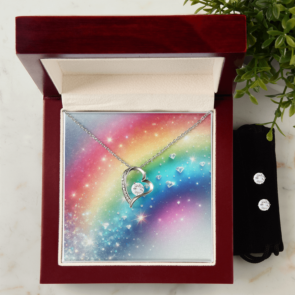 Forever Love Halskette & Ohrring Set