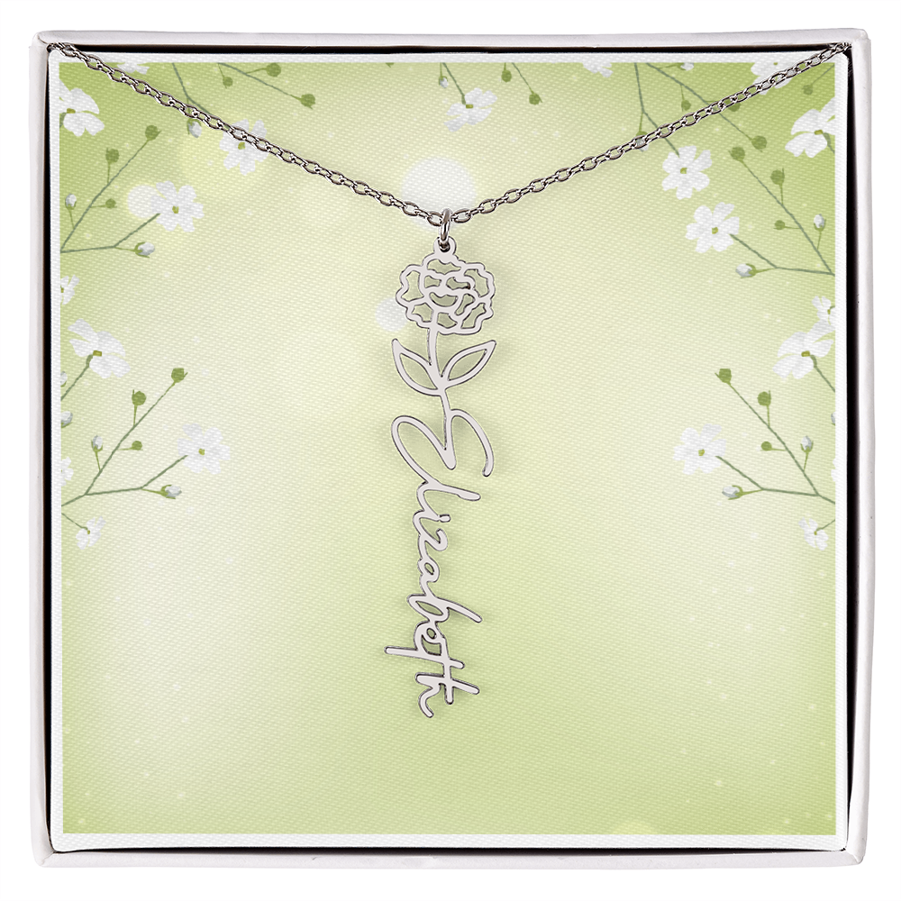 Halskette mit Blumennamen