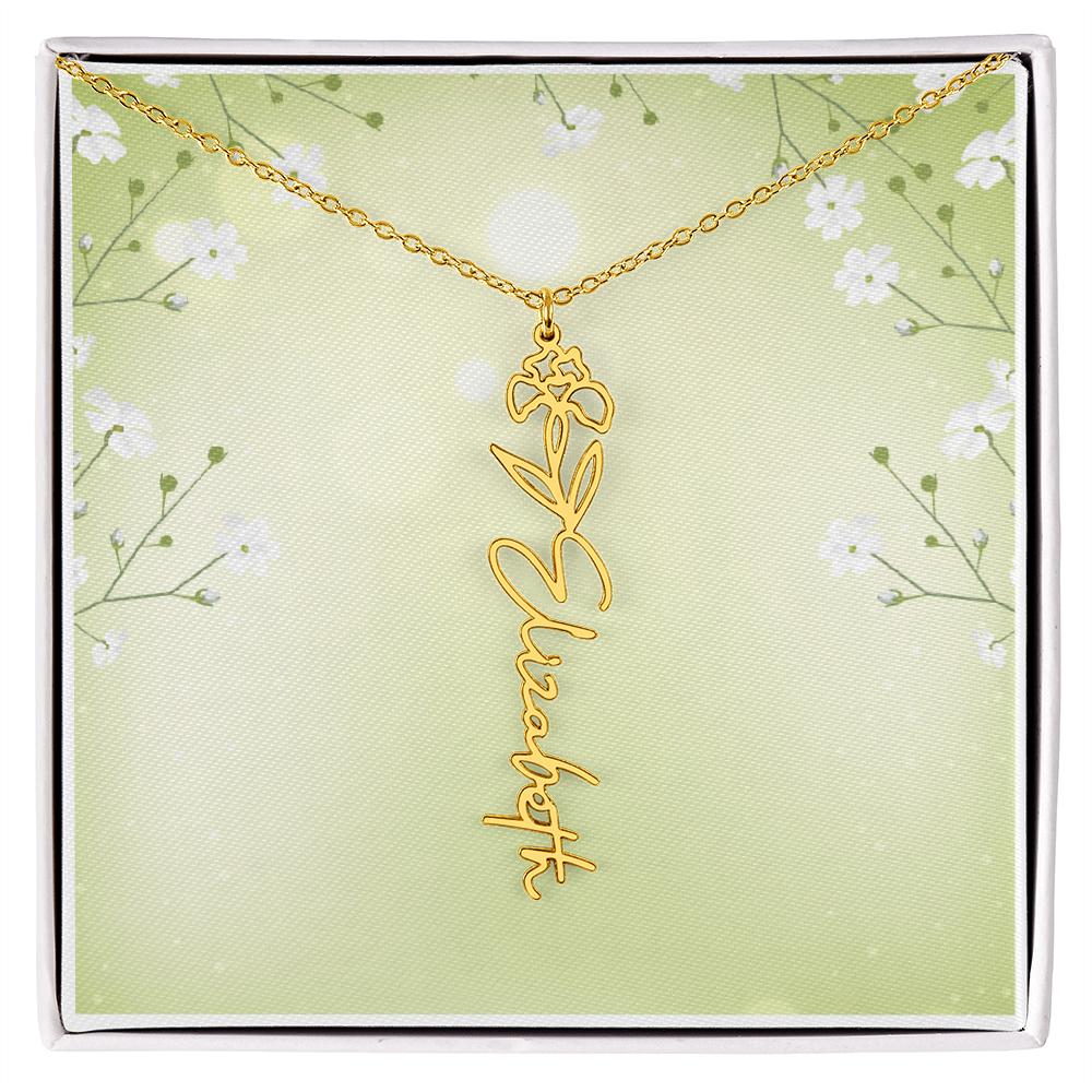 Halskette mit Blumennamen