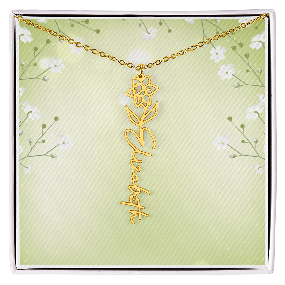 Halskette mit Blumennamen