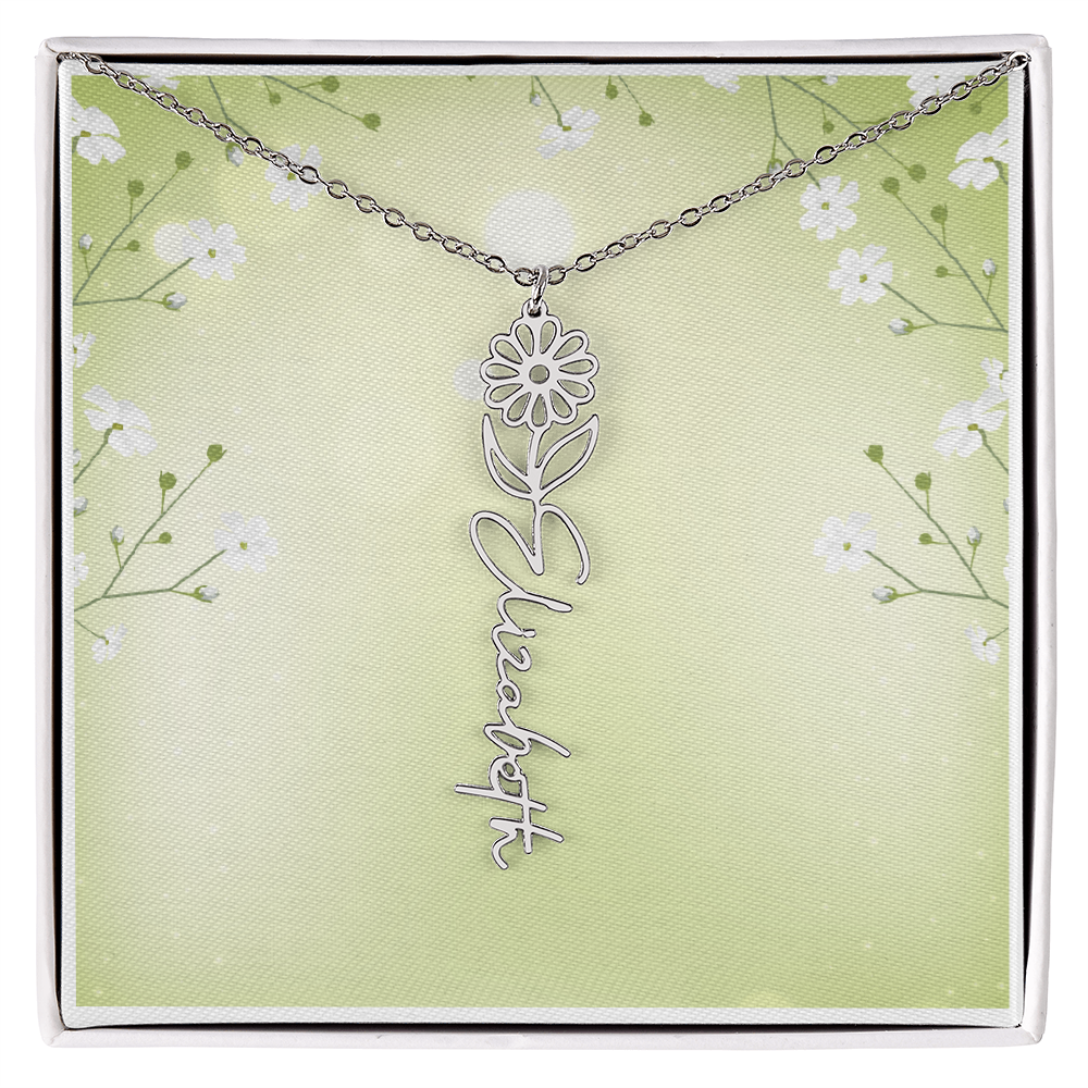 Halskette mit Blumennamen