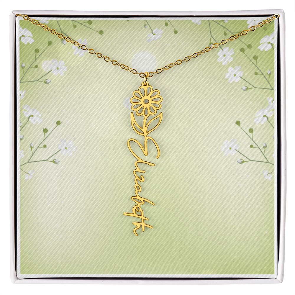 Halskette mit Blumennamen