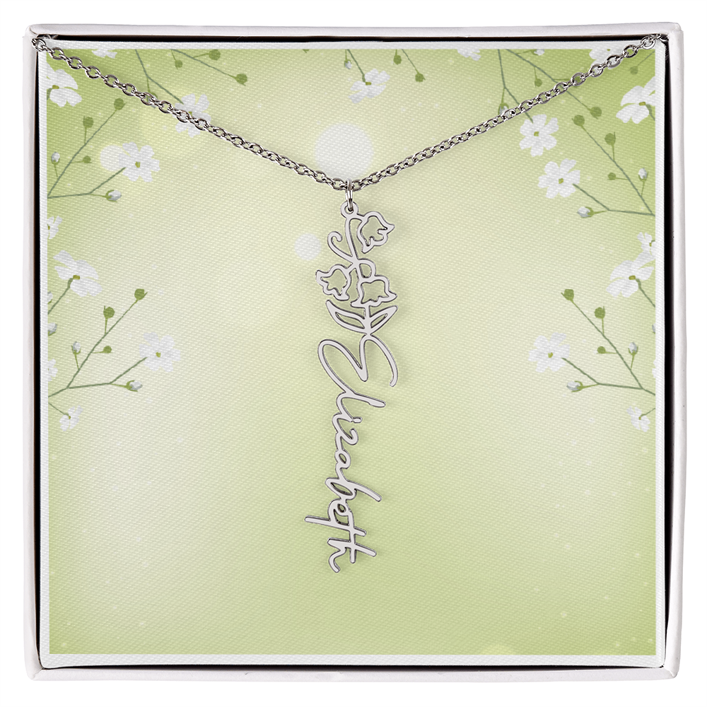 Halskette mit Blumennamen