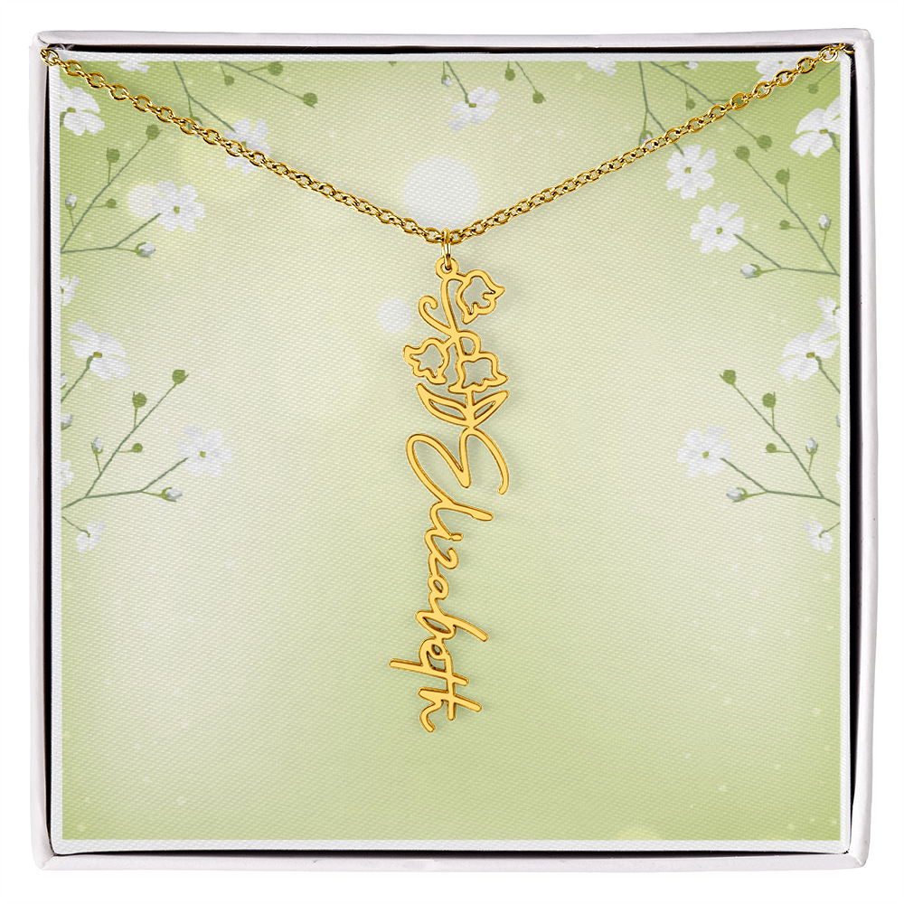 Halskette mit Blumennamen