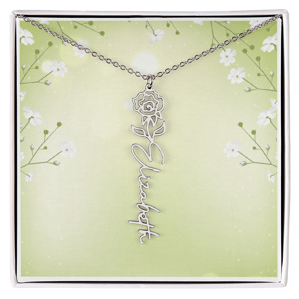 Halskette mit Blumennamen