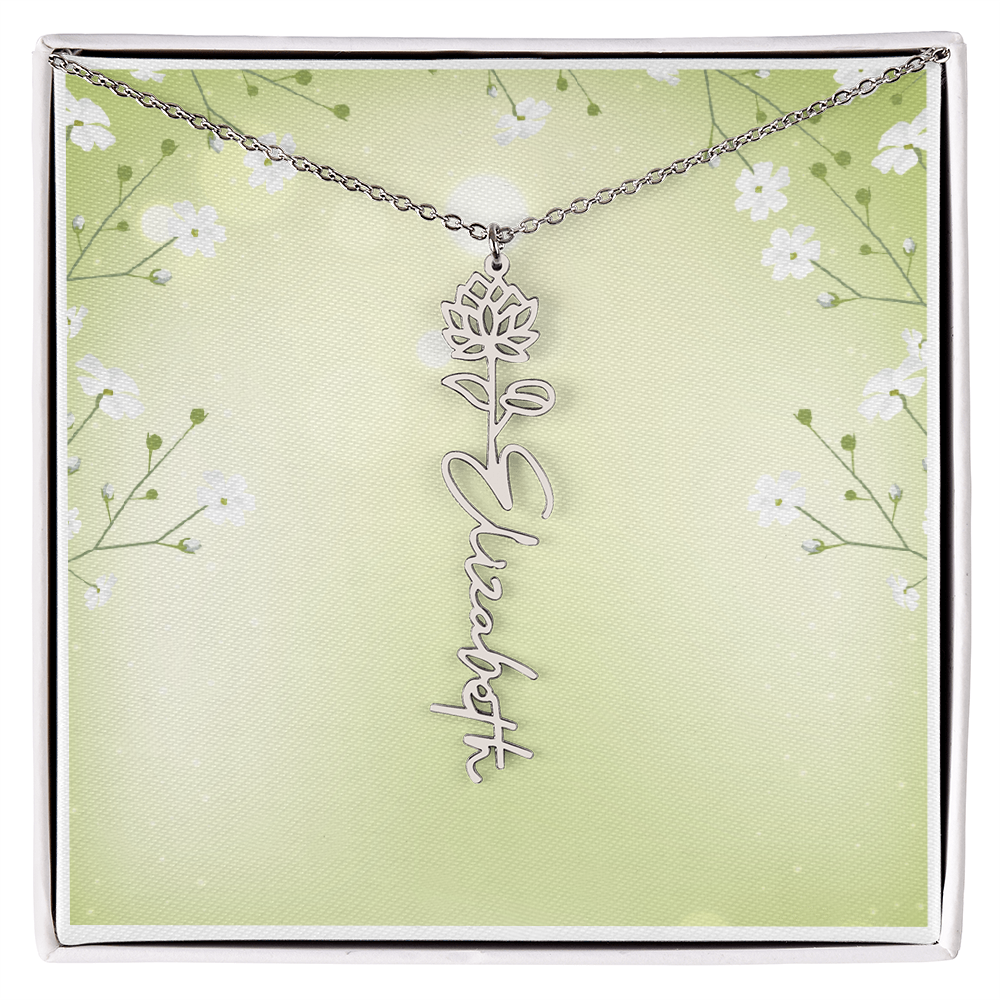Halskette mit Blumennamen