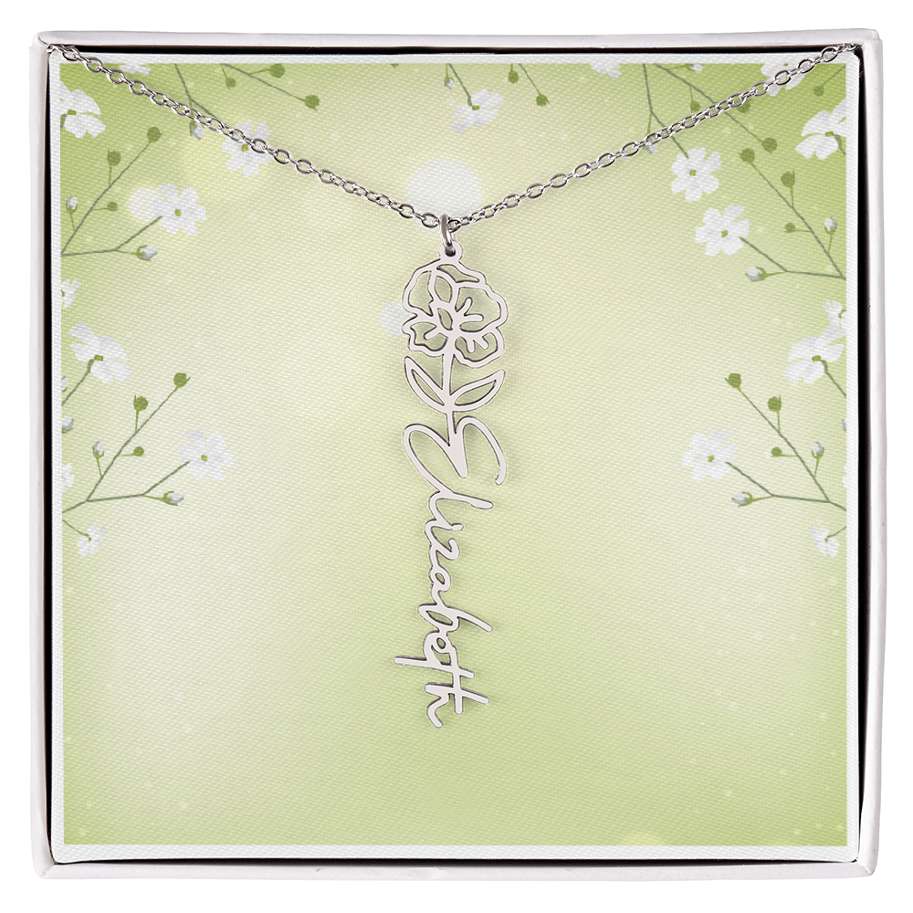 Halskette mit Blumennamen