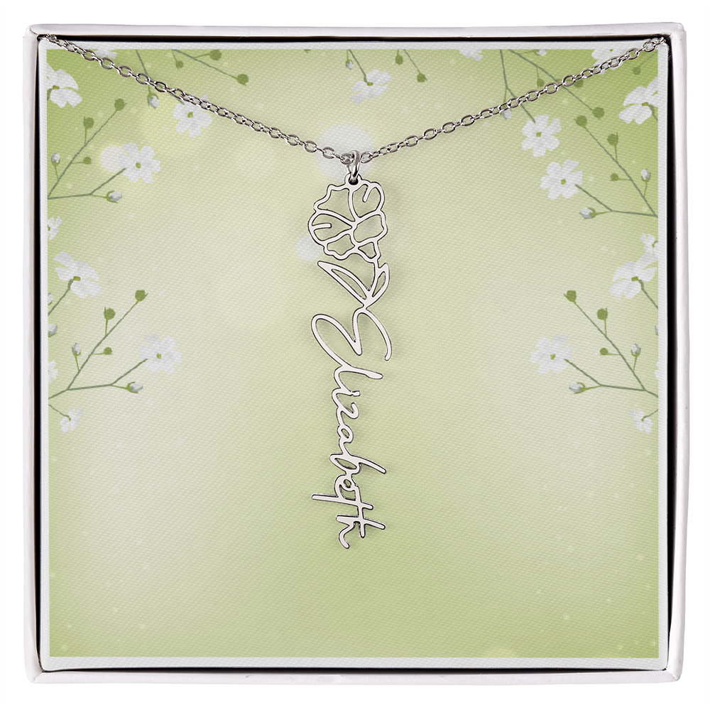 Halskette mit Blumennamen