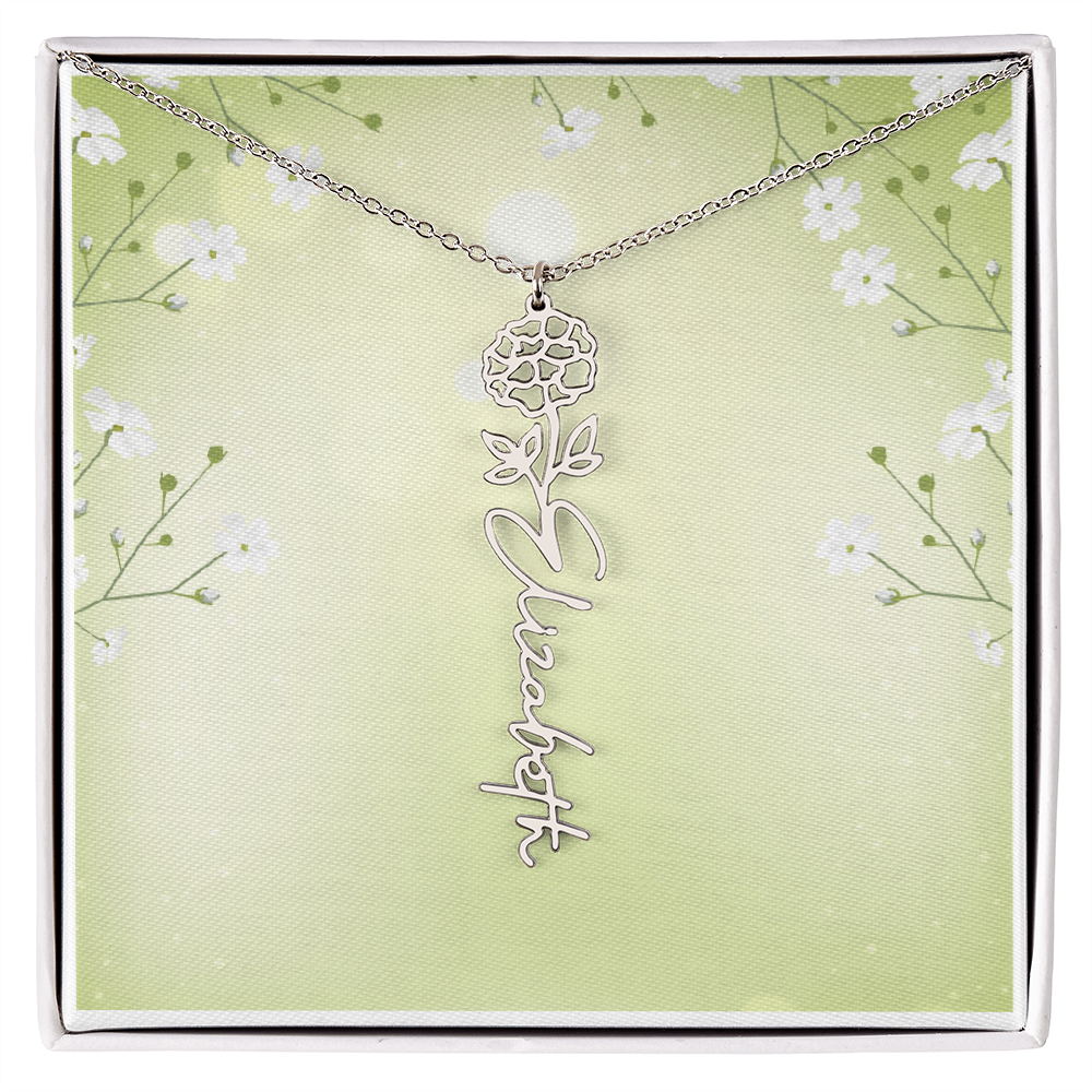 Halskette mit Blumennamen