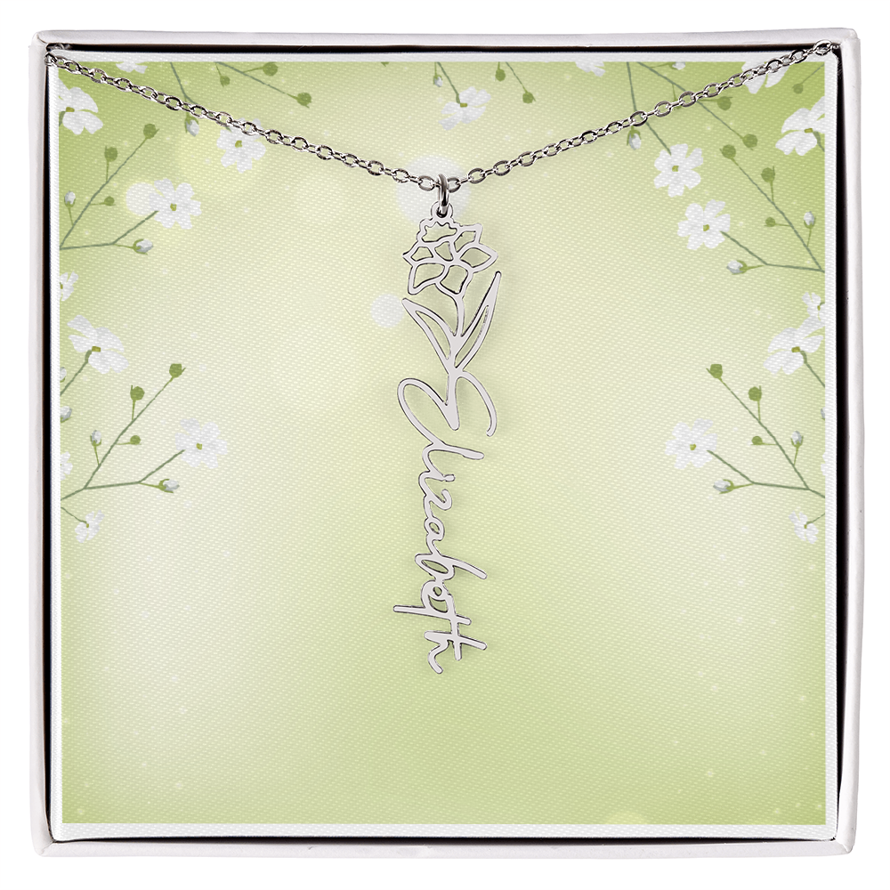Halskette mit Blumennamen