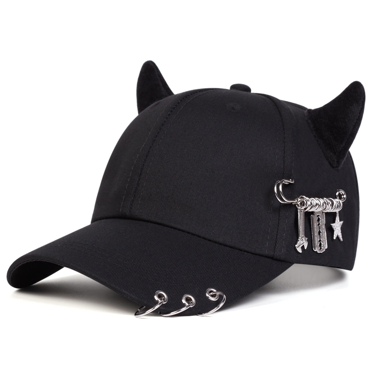 Verstellbare Baseball-Cap mit Hornring