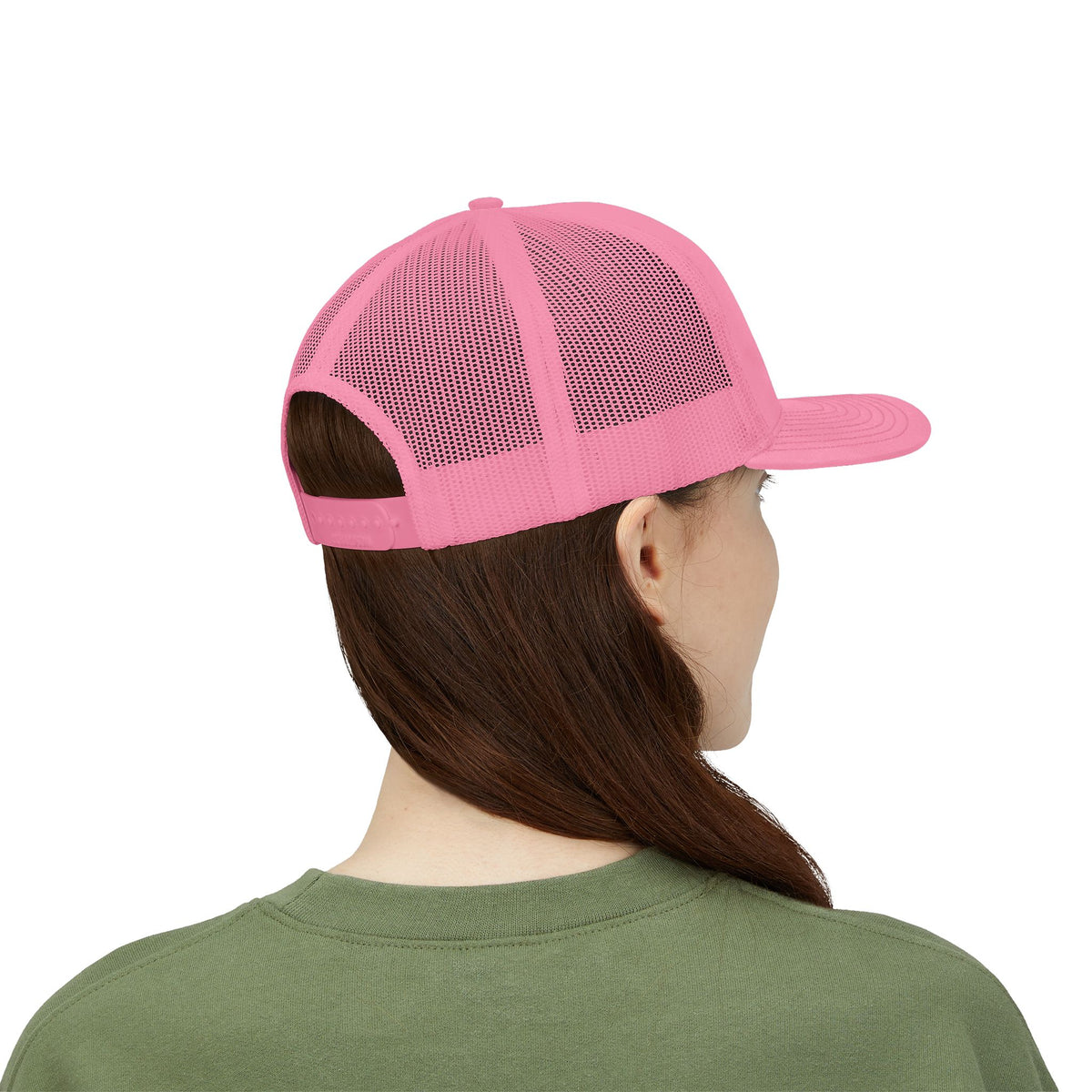 LB Green and White Snapback Trucker Cap