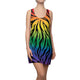 Rainbow Zebra Racerback Dress — Bold Pride Animal Print AOP