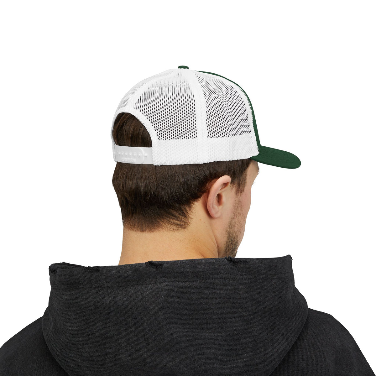 LB Green and White Snapback Trucker Cap