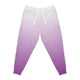 Purple Ombre Athletic Joggers — Gradient Sweatpants for Women & Men