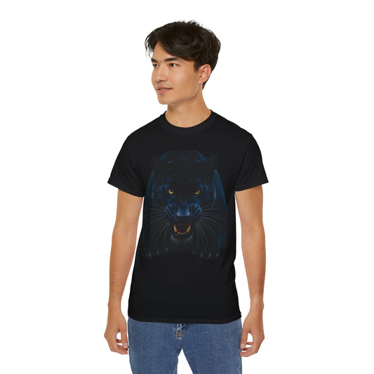 Panther Face T-Shirt — Fierce Black Panther Graphic Tee