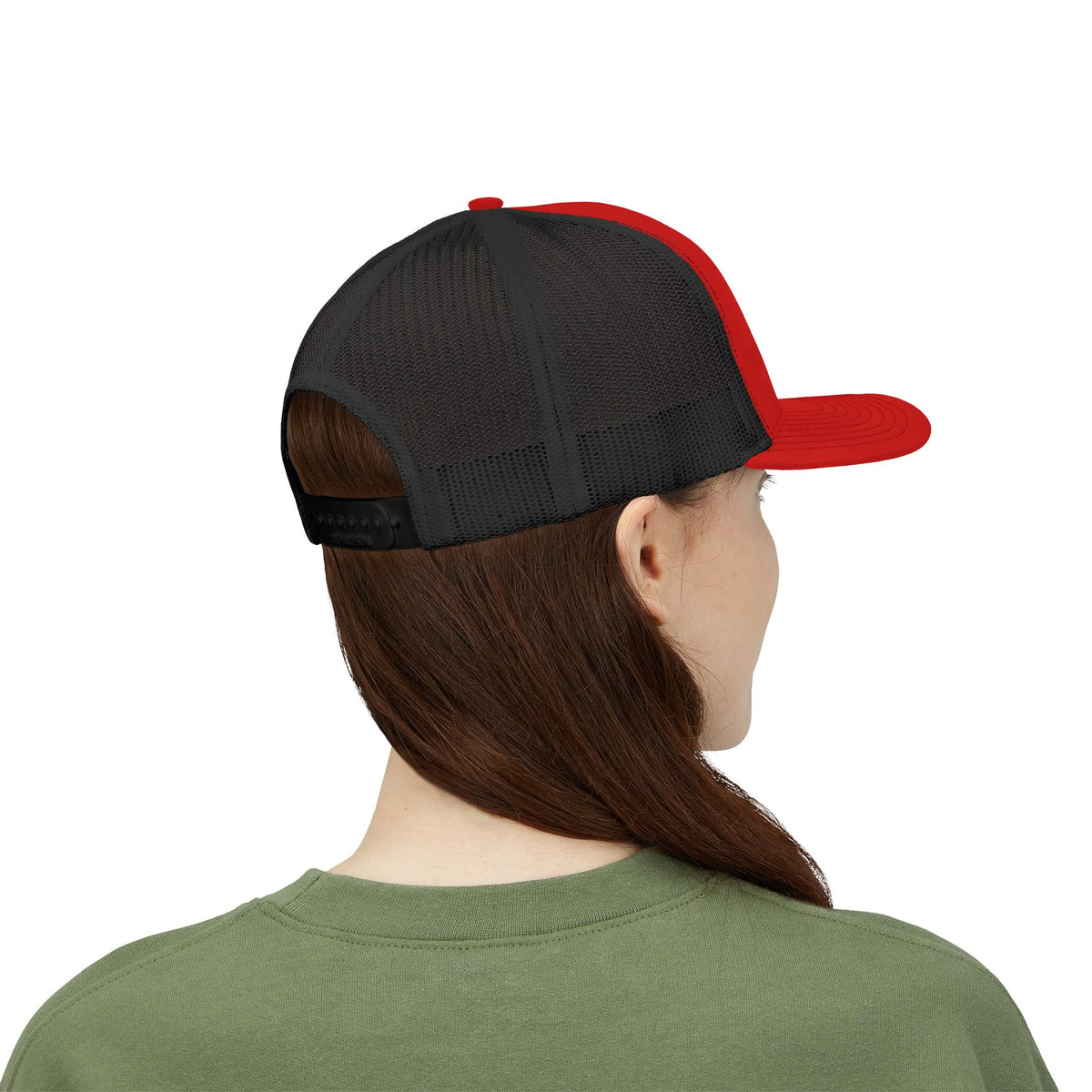 LB Green and White Snapback Trucker Cap