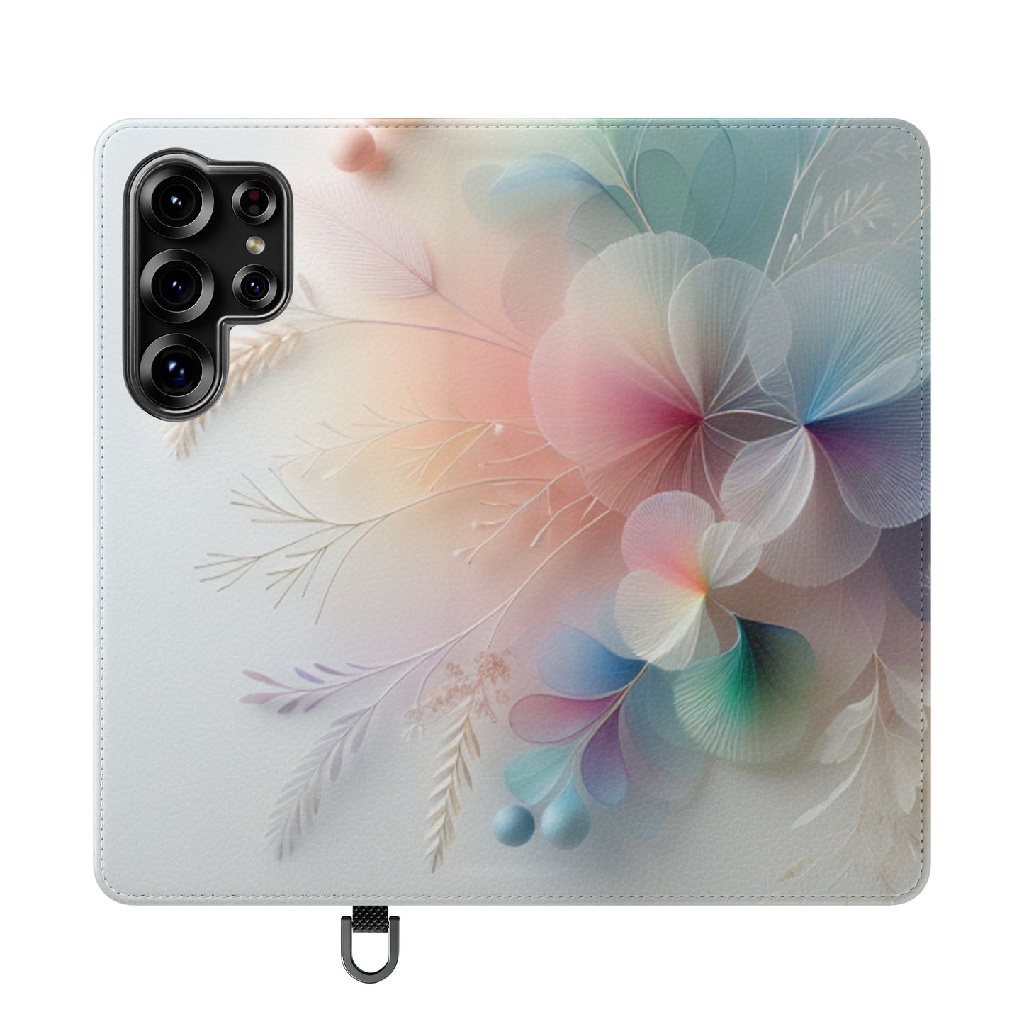 Floral Dream Flip Phone Case - Pastel Watercolor Wallet Cover