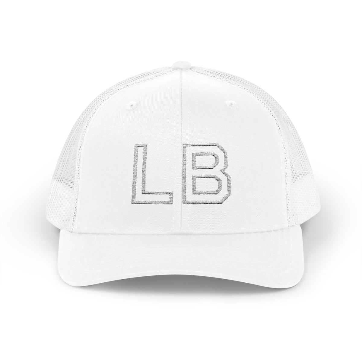 LB Green and White Snapback Trucker Cap
