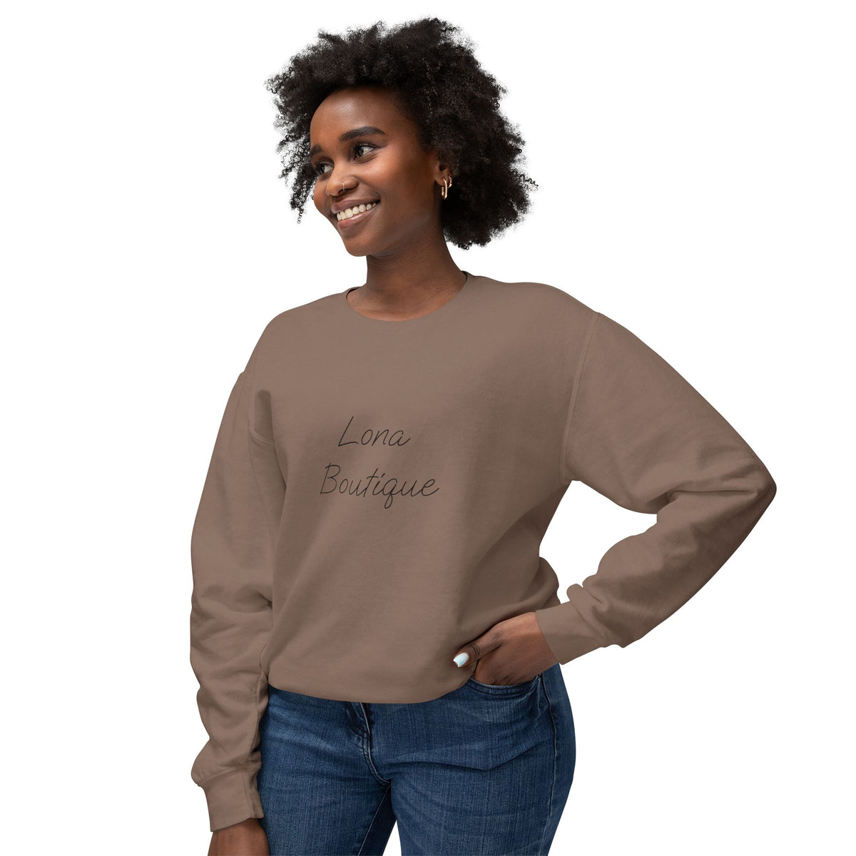 Lona Boutique Sweatshirt mit minimalistischem Logo